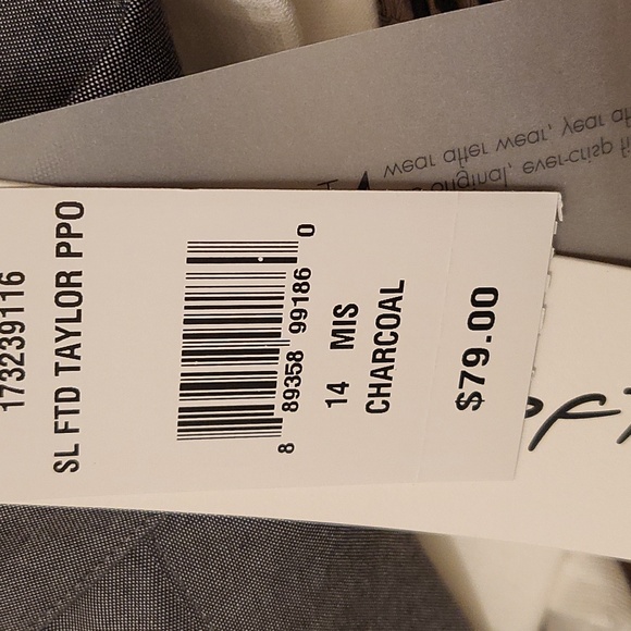 NWT FOXCROFT HIDDEN BUTTON FRONT CAREER SUMMER OFFICE  NON IRON GREY TOP SIZE 14 - Picture 6 of 6